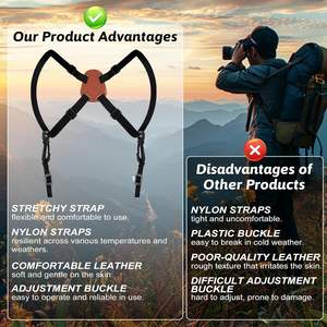 Arnés Universal para Binoculares 2026, Correa Ajustable para Cámara y Telémetro, Arnés de Pecho para Transporte al Aire Libre, Fabricado por Imra Impex - Product Image 6