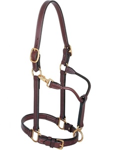 HALTER CUIR DOUX RÉGLABLE EN CUIR VÉRITABLE CHEVAL HALTER QUINCAILLERIE EN ACIER INOXYDABLE - Product Image 1