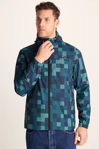 Geometric Print Men's <b>Jackets</b> Waterproof Full Zip Lightweight Windbreaker Custom Branding Low MOQ Production - Product Image 5