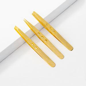 Pinzas para cejas Pinzas para depilación Pinzas de Punta inclinada de alta precisión en material de acero inoxidable - Product Image 1