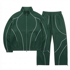 <b>Low</b> MOQ High Quality Custom Logo Zipper Hoodies and <b>Flared</b> Sweatpants Oversized Tracksuits For Unisex New Arrival - Product Image 3