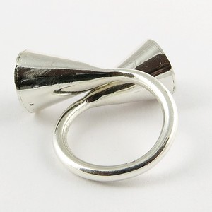 เม็ดกลองรูปธรรมดาเงิน925แหวนเงินแฮนด์เมดเงิน - Product Image 4