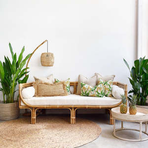 Relaxing Rattan Lounge <b>Sofa</b> <b>Bed</b> Set Comforting Couches <b>Beds</b> With Cushions Home Furnishings Low Prices for Sale - Product Image 6