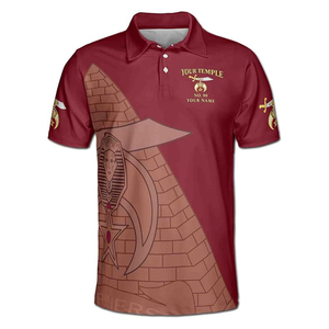 Polo personnalisé avec symbole de boussole blanche maçonnique pour hommes et femmes, haute qualité, sur mesure, manches courtes, polo pour hommes 2026 - Product Image 3