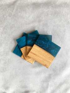 Rustic Acacia Wood Resin <b>Coaster</b> Set Eco-Friendly Handmade <b>Drink</b> <b>Coasters</b> for Housewarming & Wedding Gifts - Product Image 6