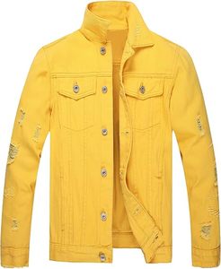 Veste en jean décontractée pour homme, 100 % coton, haute qualité, avec logo personnalisé sur le devant, respirante, écologique, séchage rapide, pour l'extérieur, vente en gros - Product Image 1