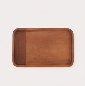Wholesale Eco-Friendly Rectangular Wood Serving <b>Tray</b> For Coffee & <b>Breakfast</b> Custom Logo Handcrafted Decorative Wooden Platter - Product Image 1