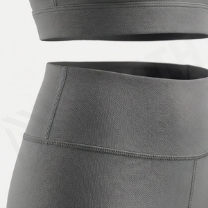 ชุดโยคะผู้หญิงไซส์ใหญ่ไร้รอยต่อ ระบายอากาศได้ดี ยืดหยุ่นสูง สองชิ้น เอวสูง เป็นมิตรกับสิ่งแวดล้อม ชุดออกกำลังกาย - Product Image 5