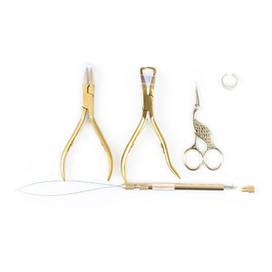 Salon Grade Hair <b>Extension</b> Plier Kit for <b>Micro</b> Ring Bead Application Loop Needle and Styling Tool Kit - Product Image 3