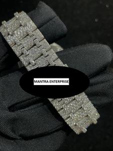 Reloj Mecánico de Lujo con Diamantes Moissanite VVS1, Completamente Cubierto de Piedras, con Movimiento Japonés Automático y Correa de Acero Inoxidable - Product Image 4