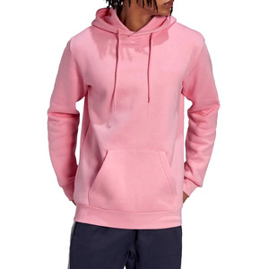 Sweat-shirt à capuche unisexe rose, coupe classique, en molleton de coton, décontracté, avec logo imprimé sur le devant, pour l'automne - Product Image 2
