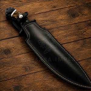 Cuchillo Bowie OEM Hecho a Mano con Recubrimiento en Polvo de Acero D2 de Grado Industrial, Garantía de 3 Años, para Caza y Camping, con Funda de Cuero y Resina Ergonómica - Product Image 5