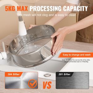 Setaccio Vibrante Elettrico Automatico 25W in Acciaio Inox, Macchina per Setacciare Polveri 40+100 Mesh per Separazione Minerali - Product Image 6