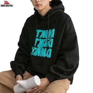 Sudadera con capucha para hombre con estampado de soplo en 3D y logotipo personalizado jersey de franela de estilo clásico para el invierno - Product Image 2