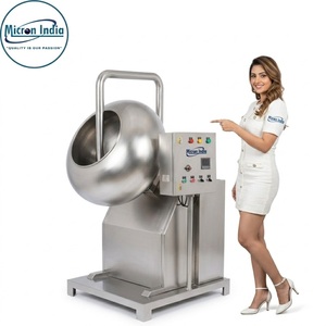 Micron India Stainless Steel Coating Pan Machine 440V 120kg Automatic for <b>Tablet</b> Pellet Coating Food Plastic/Paper/Glass - Product Image 1