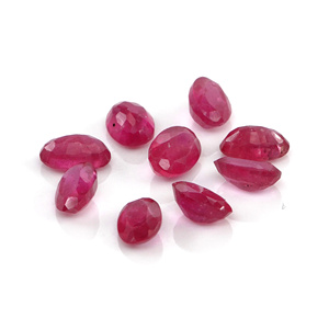 Rubis naturels de Bangkok, ovales calibrés 2x4mm, pierres précieuses facettées naturelles, prêtes à l'emploi pour la création de bijoux - Product Image 1