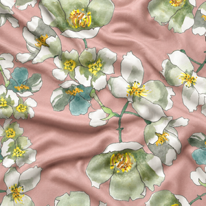 Floral Printed Cotton Combed Soft Satin <b>Fabric</b> 54/55 Inch Medium <b>Weight</b> Woven Sofa Cover for Women & Girls - Product Image 4