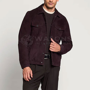 Heritage <b>Men</b> <b>Trucker</b> <b>Jacket</b> Front Vintage Inspired Breathable Quick Dry Genuine Leather 100% Cotton Soft Durable Everyday Street - Product Image 4