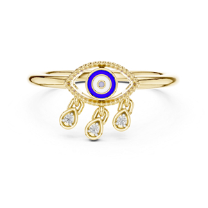 แหวนเพชรทรงกลมทองคำ 14K สำหรับผู้หญิง |   ชุดเจ้าสาว |   เพชรที่เพิ่งเพาะเลี้ยง - Product Image 1