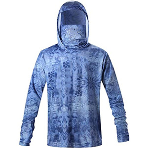 Sweat à capuche de pêche rafraîchissant pour homme UPF 50+ léger à manches longues pour la pêche en plein air, le camping et les voyages - Product Image 1