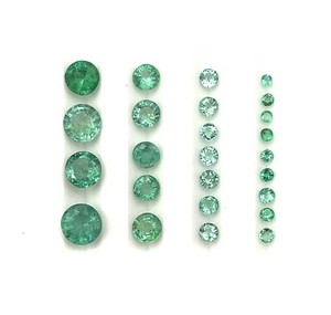 Esmeraldas de Zambia Genuinas, Redondas y Facetadas, de 2 a 5 mm, Lote de Esmeraldas Verdes Naturales para Joyería - Product Image 4