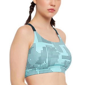 Women's Plus Size Breathable Sports Bra with Front Zipper & Removable <b>Padded</b> Cups for Yoga & <b>Running</b>-High Support - Product Image 2