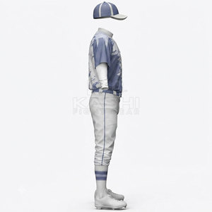 Uniforme de Béisbol de Manga Corta de Alta Calidad, Transpirable y de Secado Rápido, 100% Poliéster, para Jugadores Adultos - Product Image 4
