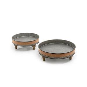 Set of 2 Galvanized <b>Cake</b> <b>Stand</b> For Table Top Accessories Chocolates Dessert <b>Stand</b> For Wholesale Supplier - Product Image 3