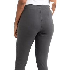 กางเกงผ้าลูกฟูกสไตล์ลำลองผ้าลูกฟูกของผู้หญิงดีไซน์ตามสั่ง OEM ลายกลางเอวทรงตรงแบบเรียบ - Product Image 4