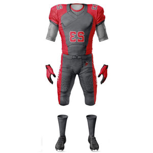 Ventes chaudes - Ensembles d'uniformes de football américain pour adultes, tailles plus grandes, manches courtes, uniformes d'équipe personnalisés imprimés, 100% polyester, couleurs personnalisées - Product Image 5