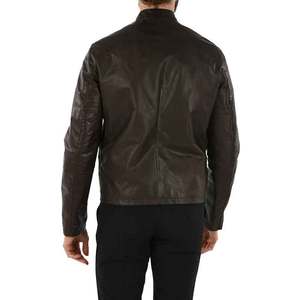Customized High Quality Men's Genuine Cow Skin Biker Leather <b>Jackets</b> Pure Leather <b>Waterproof</b> Windproof Bomber <b>Jacket</b> - Product Image 5