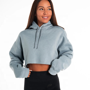 Sudadera con Capucha Corta Personalizada para Mujer con Logotipo Impreso en la Parte Delantera, Informal, Impermeable, Transpirable, Holgada - Product Image 4