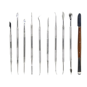 DERMISPRO Kit d'instruments de sculpture de cire en acier inoxydable pour laboratoire dentaire, 10 pièces avec poignée ergonomique pour la sculpture de modèles dentaires - Product Image 2