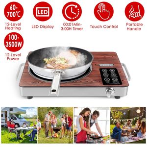 Fornello Elettrico Doppio in Ceramica da 7000W per Campeggio, Opzione Singola in Ceramica da 3500W con 3 Scelte di Colore - Product Image 1