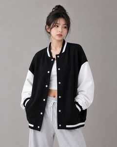 Premium Custom Women's Letterman Varsity Jacket Embroidered College Baseball Bomber <b>Coat</b> Breathable Casual Streetwear Fashion - Product Image 3