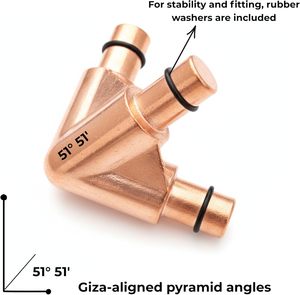 Estructura piramidal de cobre de 6 pies con conectores de cobre sólido para mejorar el sueño, la atención plena y las sesiones de alivio del estrés - Product Image 3