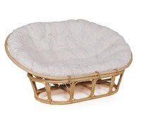 Article Meilleure vente Papasan 2 places pour meubles commerciaux Chaise confortable et élégante avec coussin confortable Idéal pour la relaxation