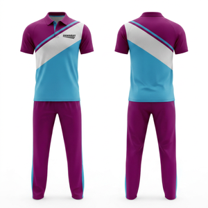 <b>Cricket</b> Uniform Set Breathable Lightweight Unlimited Sublimation Design Options | Men Women Adult <b>Cricket</b> Wears Polo Shirt - Product Image 4
