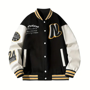 Chaqueta Varsity Personalizada para Hombre, Bordado de Alta Calidad, Estilo Streetwear, Chaqueta Bomber Vintage, Chaqueta Letterman Unisex - Product Image 1