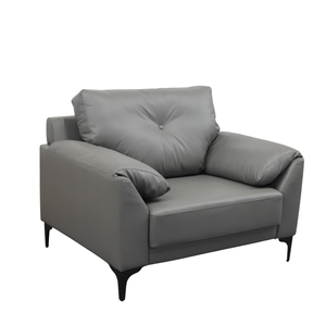 Sofá Moderno de 1 Plaza Tapizado en Cuero con Estructura de Madera, Respaldo Acolchado y sin Brazos para Sala de Estar - Product Image 3