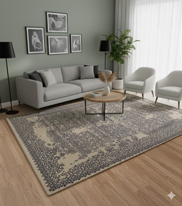 พรมนามธรรม, พรมทุกข์, พรมหลายสี, พรมดูซีด, พรมลบรูปแบบที่ทำด้วยมือ - Product Image 1