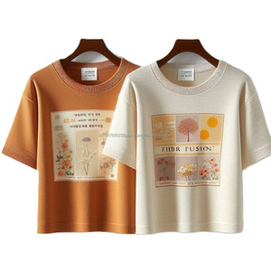 เสื้อยืดแฟชั่นคอกลมพิมพ์ลายดิจิทัลออกแบบเอง แขนสั้น ทรงพอดีตัวสำหรับผู้หญิง สินค้าใหม่จากบังกลาเทศ - Product Image 4