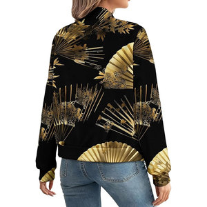<b>Womens</b> Sheep Skin Bomber <b>Jackets</b> Long Sleeve Lightweight Windbreaker Outwear Tops for Stylish Everyday Fashion - Product Image 4