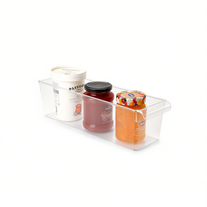 Scatola portaoggetti Plasticforte 37x11x10 cm, organizer trasparente per contenitori alimentari da cucina - Product Image 2