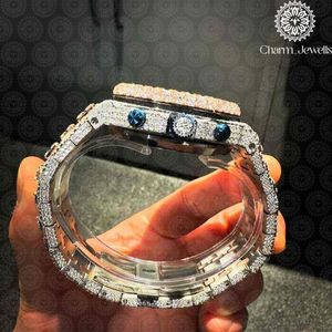 Charm_Jewells Luxury Women's Stainless Steel <b>Watch</b> 38mm Round <b>Case</b> Analog Quartz Movement Diamond Encrusted Folding Clasp - Product Image 2