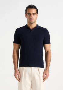 Hawk Eye Sports - T-shirt pour homme en maille bleu marine à manches courtes, couleur unie, décontracté, respirant, en coton, coupe classique, personnalisé - Product Image 4
