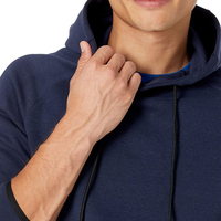 Hoodie Olahraga Pria Lengan Panjang Premium, Atasan Fitness Workout, Hoodie Performa Tinggi Untuk Pria
