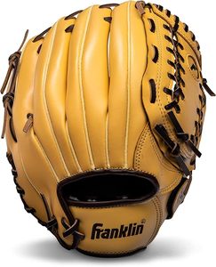 Tan Leather <b>Baseball</b> <b>Glove</b> Adjustable Hook and Loop Wrist Strap Right-Handed Throw Fielding Catching Catcher Adult Training All - Product Image 1