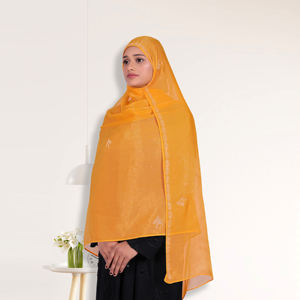 Hiyab Islámico de Chifón Suave con Detalles de Piedras Brillantes, Largo, Transpirable, Ligero, para Oración y Uso Diario - Product Image 3