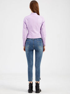 Veste en cuir matelassée imprimée en peau de mouton pour femmes modernes, respirante, idéale pour les voyages, le shopping et l'usage quotidien - Product Image 2